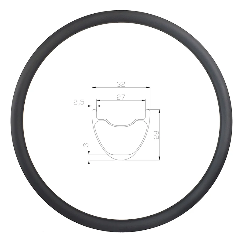 

380g 29er MTB XC 32mm clincher tubeless carbon rim 28mm deep UD 3K 12K 3K twill matte glossy 24H 28H 32H MTB XC 27mm inner width