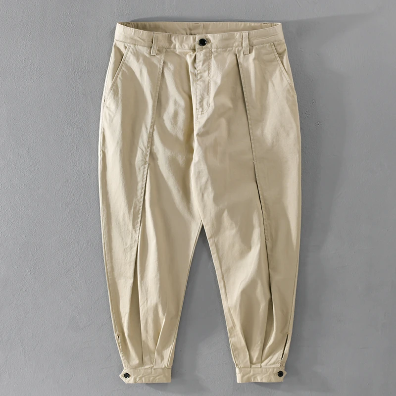 Pantalones Retro De Los Hombres Pantalones De Algodón Pantal 