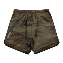 Новинка летние мужские камуфляжные однотонные спортивные шорты для мужчин быстросохнущие дышащие шорты для фитнеса с волком