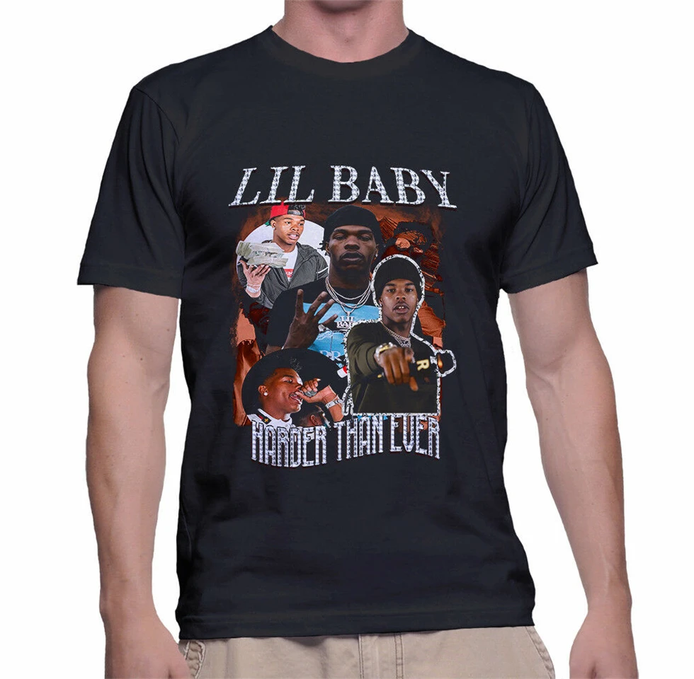Lil Baby Rap T-shirts Size S,m,l,xl,2xl Black Color Funny Design Tee ...