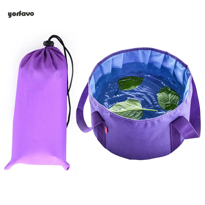 

New Waterproof Traveling business portable Folding bag Washing foot bag laundry folding bucket bag Outdoor folding basin Handbag