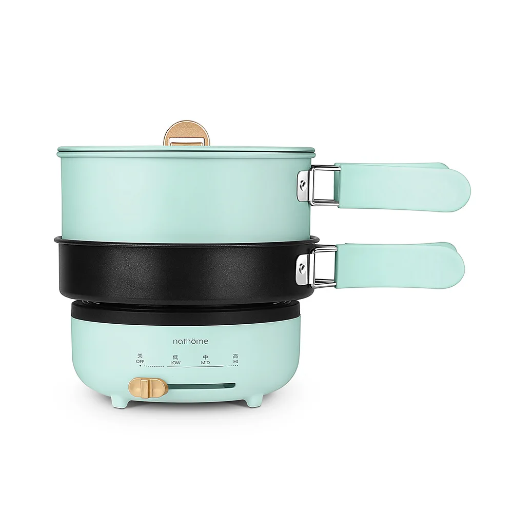  220V Multifunction Electric Hot Pot with Folding Handle Mini Portable Travel Induction Cookers Spli