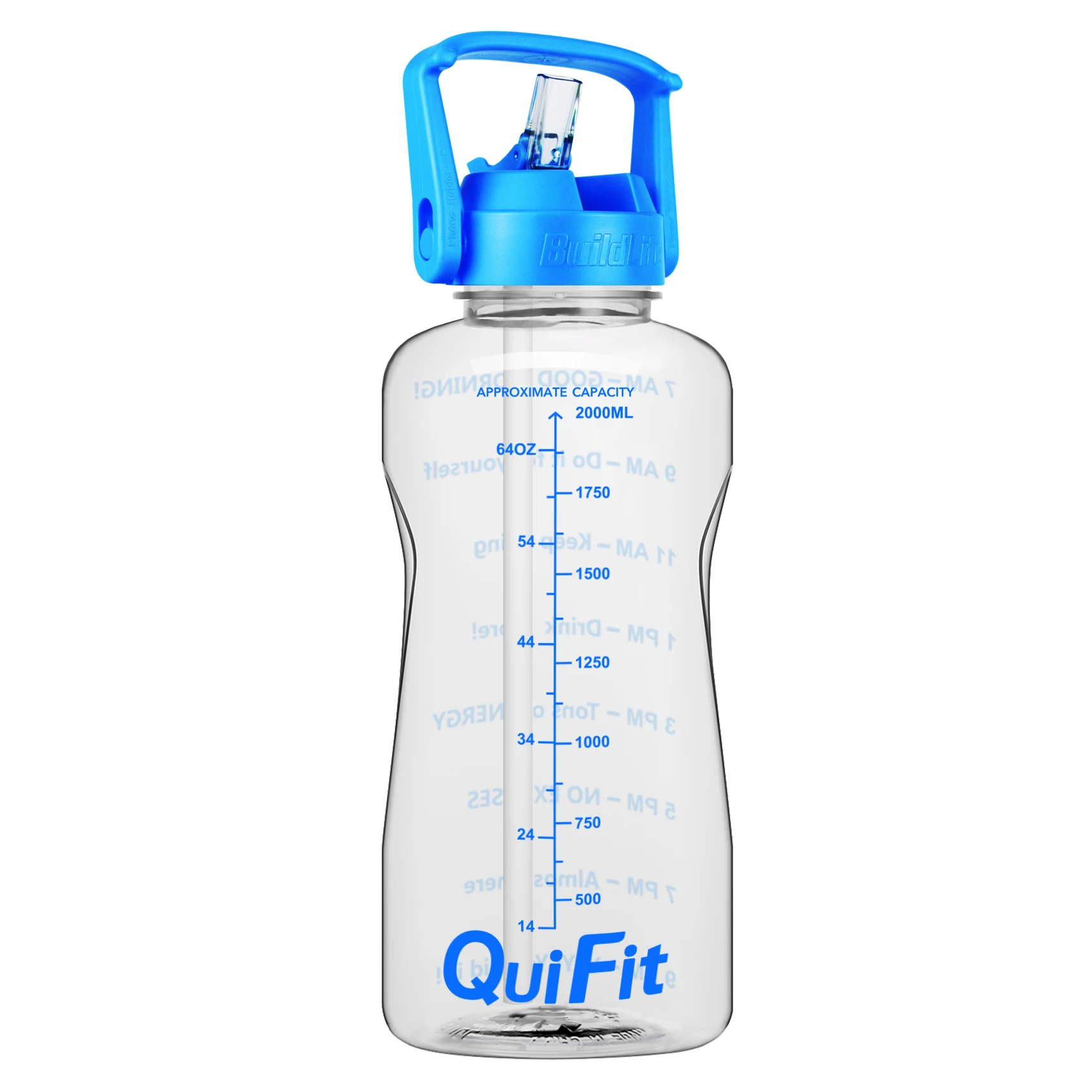 Bouteille d'eau de motivation d'un demi-gallon de 64 oz avec