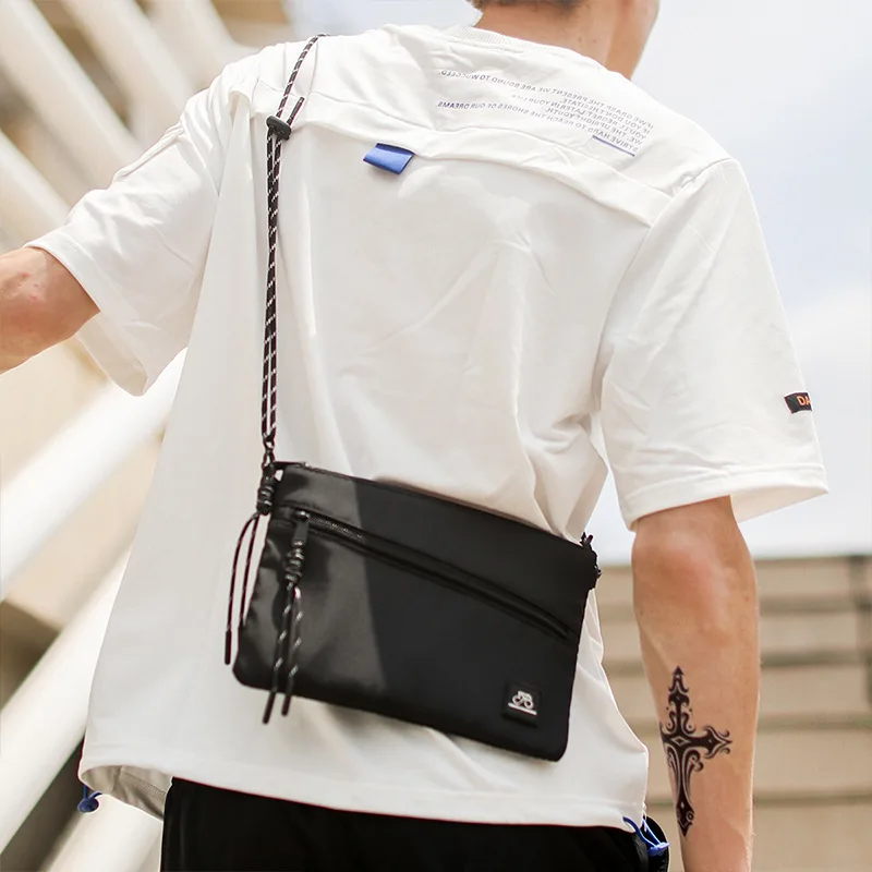 

Cool Students Shoulder Bag Workwear Small Shoulder Bag Casual Popular Brand MEN'S Messenger Bag Street Fashion Hip Hop Messenger