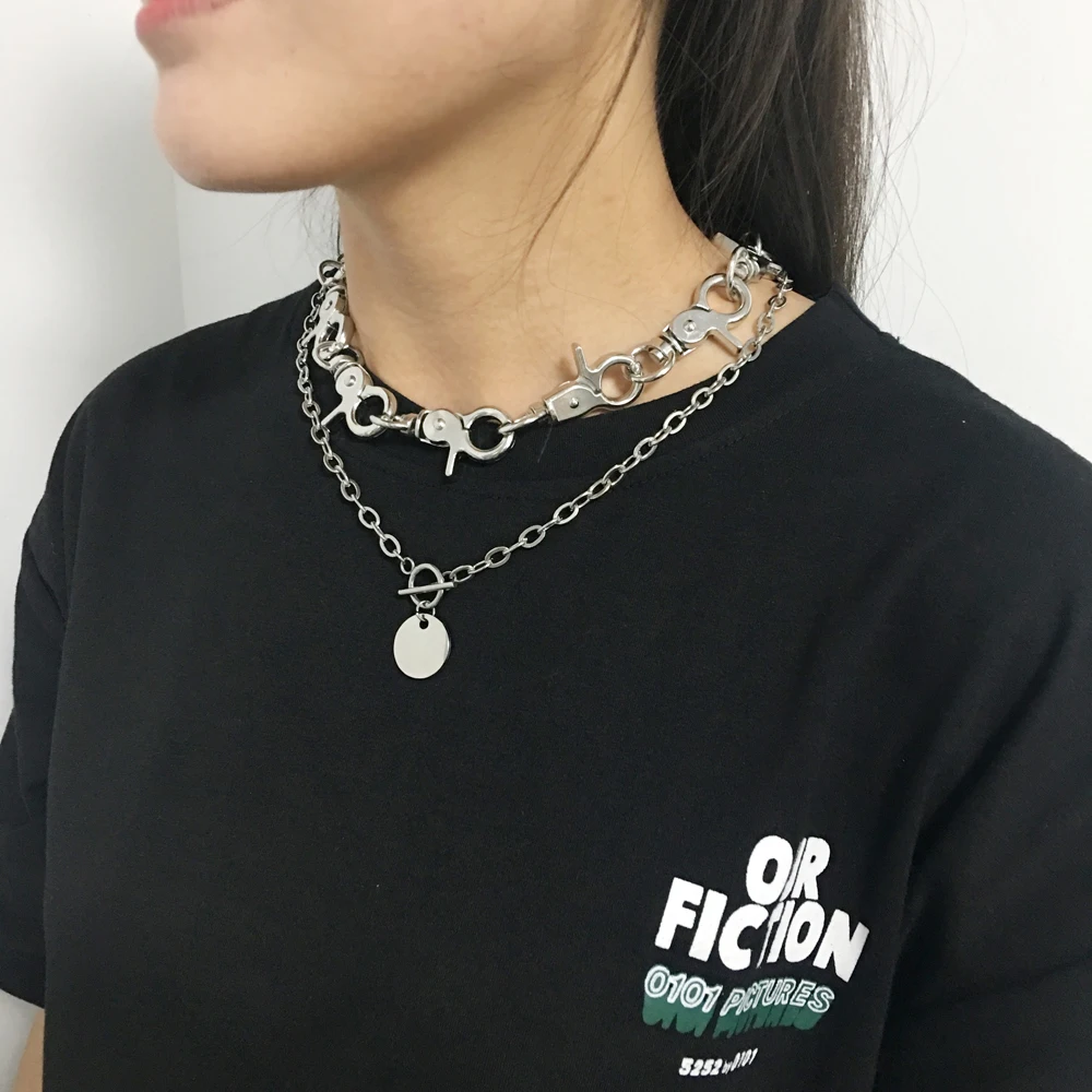  Necklace Punk Style Barbed Wire Chain Cheap JKP4465