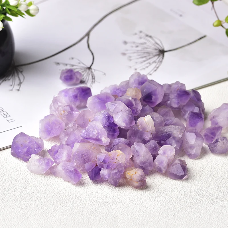 

50/100g Natural Stone Brazil Amethysts Crystal random-shaped Stones Reiki Fish Tank Home Decoration Fengshui Healing Meditation