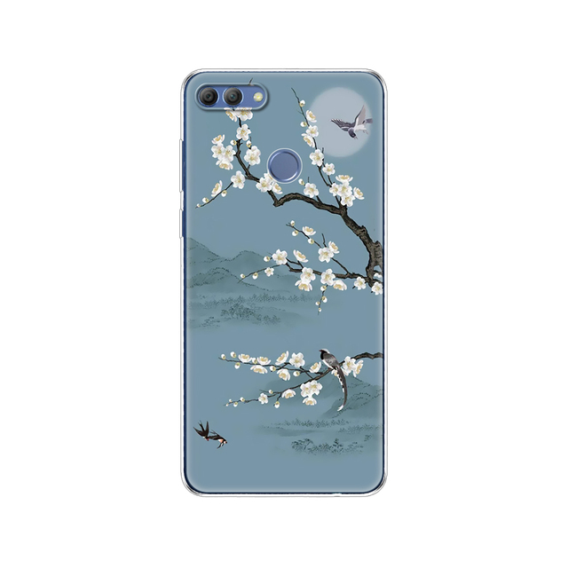 Huawei P Smart 2018  phone case protective 7S soft tpu silicone back cover 360 full protection printed transparent coating