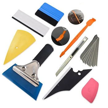 

9 in 1 Car Window Tint Vinyl Wrap Tool Kit Film Install Micro-Squeegee Knife Blade
