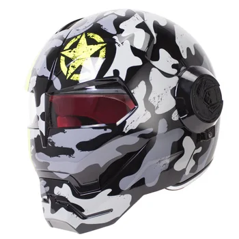 

Motocross Helmet Iron Man Camouflag Street Full DOT Motorcycle Racing Helmets Off-road Headgear Protective Ironman Helmet