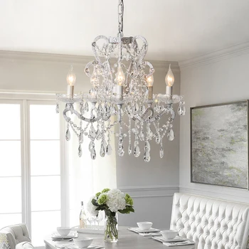 

American Country Chandelier Lighting Living Room Dining Room Crystal Light Creative Bedroom Lamp Retro Children Room Chandeliers