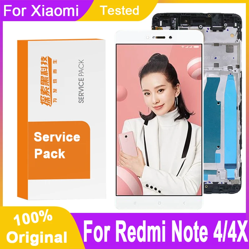 100% оригинал 5 &quotдля Xiaomi Redmi Примечание 4X ЖК дисплей экран для Note 4 глобальная