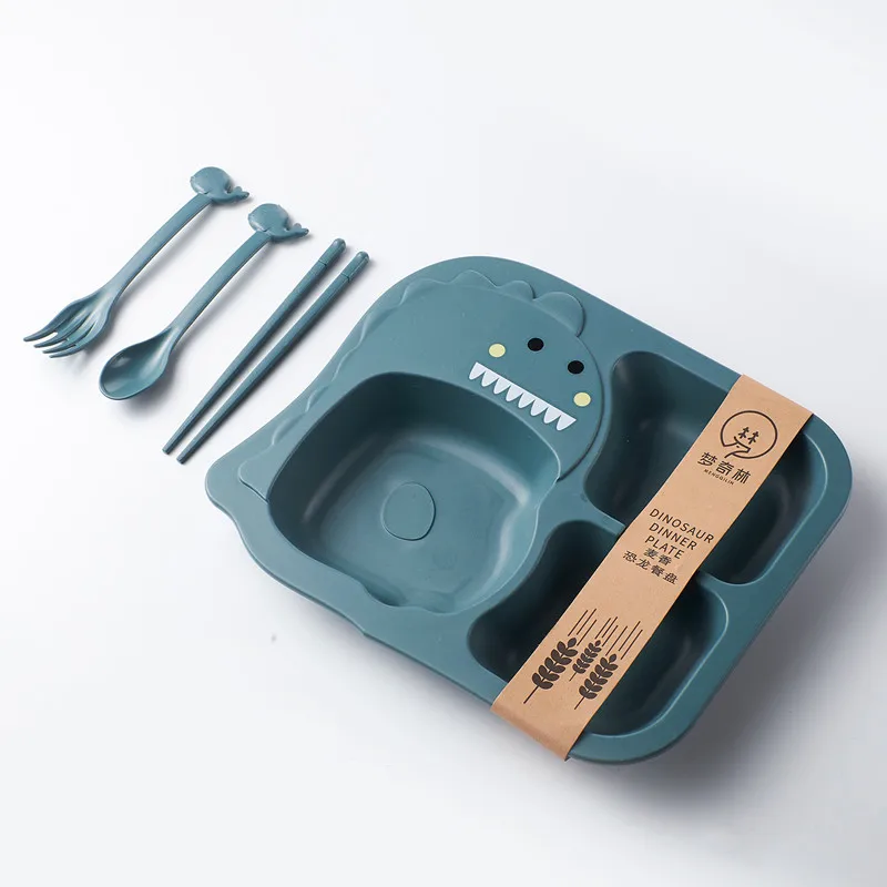 4PCS/6PCS Children anti-drop dinosaur cutlery set suitable for toddlers
