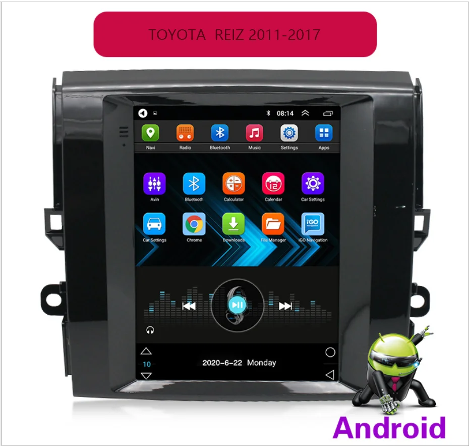 

2DIN радио CarPlay мультимедиа видео для Toyota Reiz Mark X плеер 2011- 2017 вертикальный экран GPS навигация Бесплатная доставка