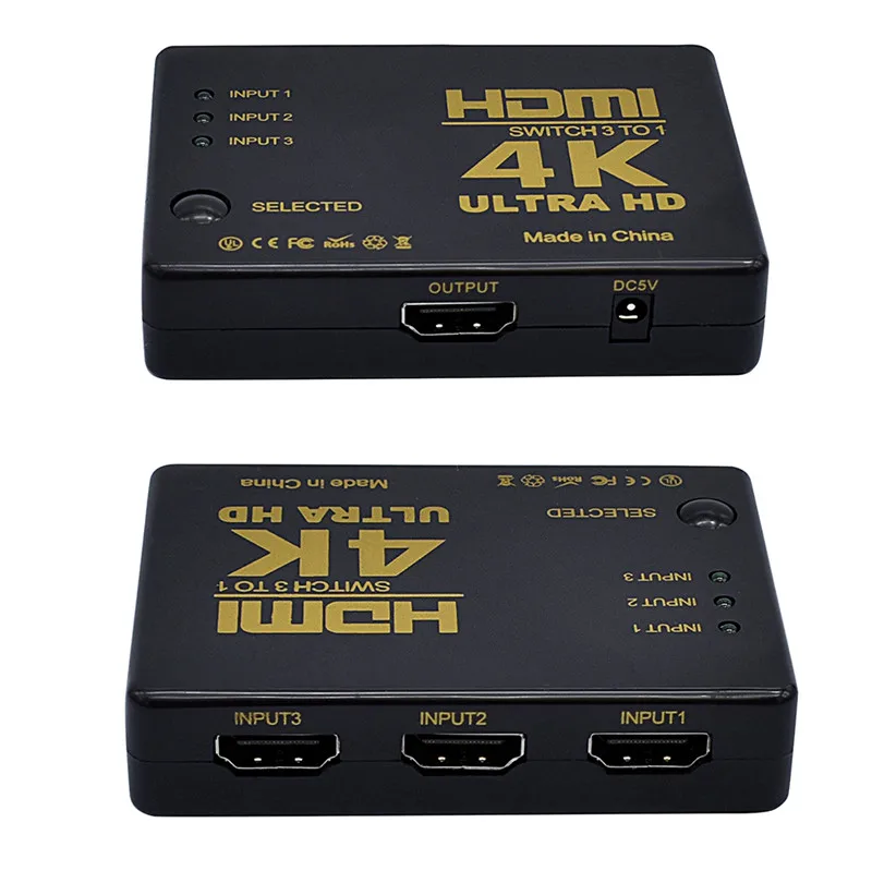 4K HD кабель-разветвитель HDMI 1080P 5 в порт мини коммутатор с ИК-пультом дистанционного управления Селектор для HD tv DVD tv Xbox PS3/4 Z2 ноутбука