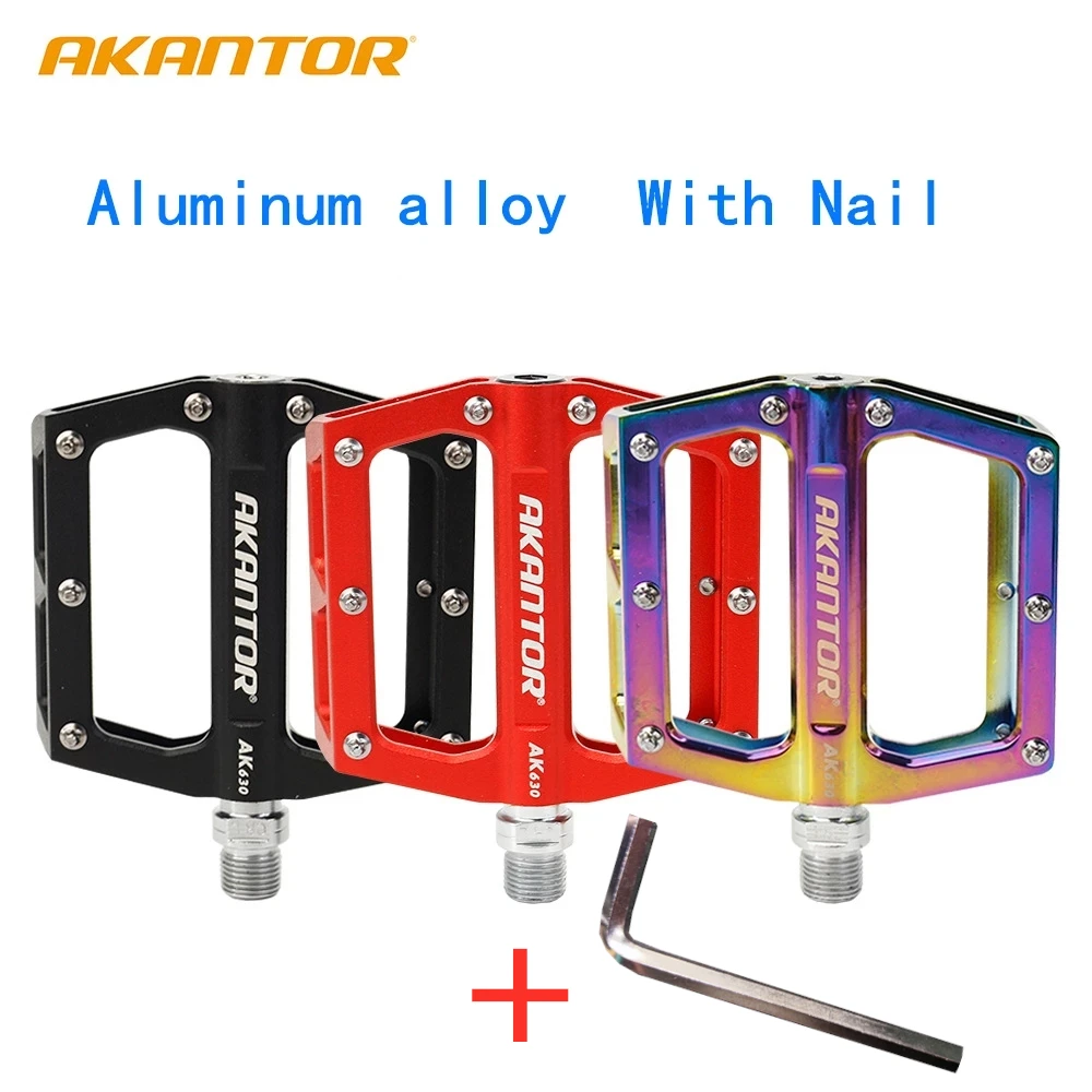 AKANTOR NEW Bicycle Pedal Aluminum Alloy Anti-Skid Big Pedals Bearing For MTB BMX Mountain Road Bike Accessory | Спорт и развлечения
