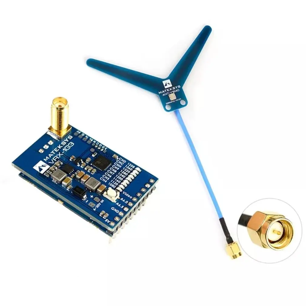 Matek System MATEKSYS VRX-1G3 1,2 ГГц 1,3 9CH FPV видео приемник для дрона с дистанционным управлением очки монитор