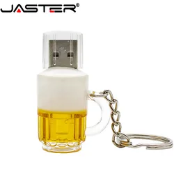 JASTER – clé USB 2.0 en verre, 8 go, 16 go, 32 go, tasse à bière, cadeau gratuit 