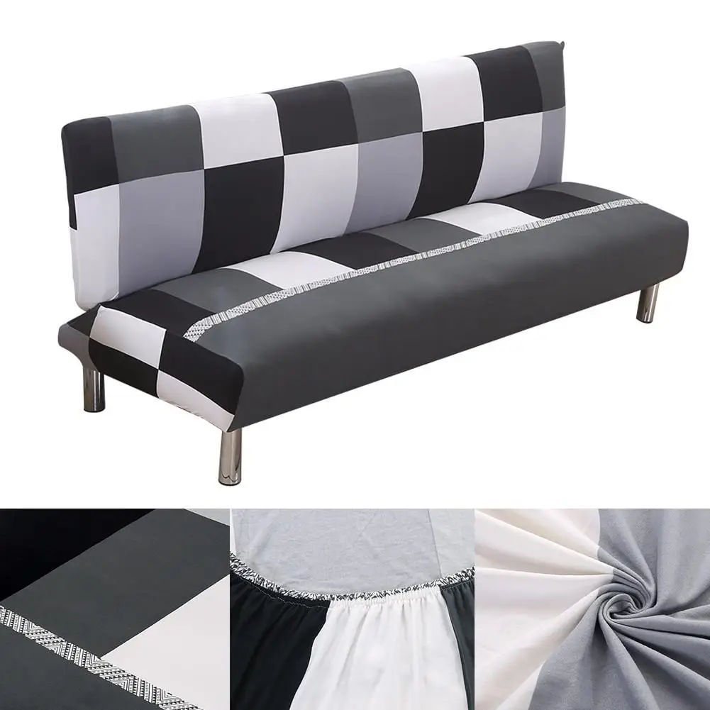 

All-inclusive Stretch Sofa bed Cover Elastic Black And White Lattice Slipcovers for Living Room Couch Cover Two/Three seat