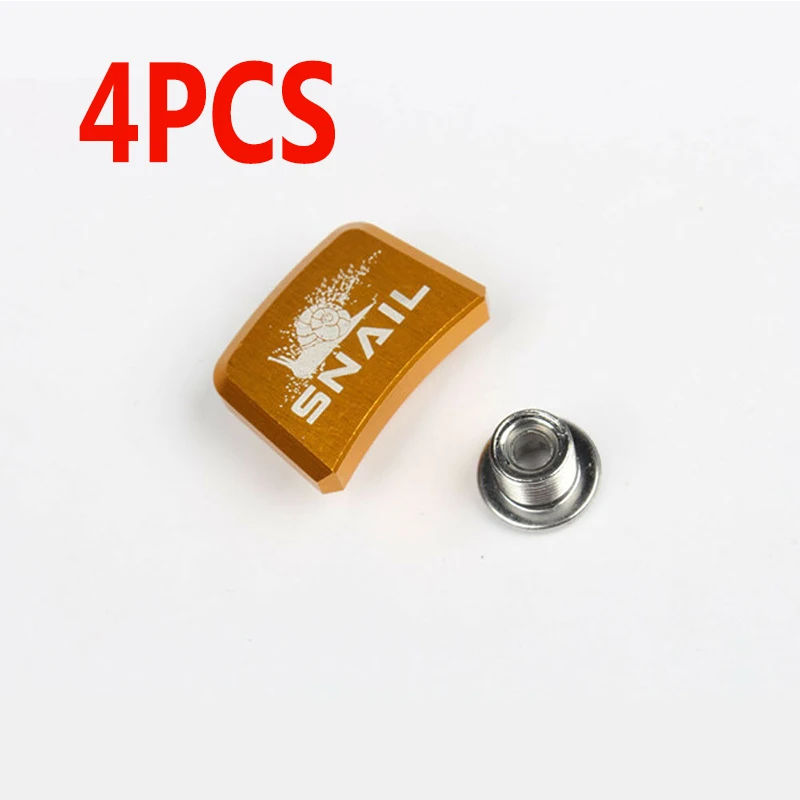 Gold-4pcs Винты для велосипедных звездочек SNAIL MTB, 7075, алюминиевый сплав, одиночные болты для шоссейных горных велосипедов, винты для дисков, для ШАТУНОВ - Цвет: Gold-4pcs
