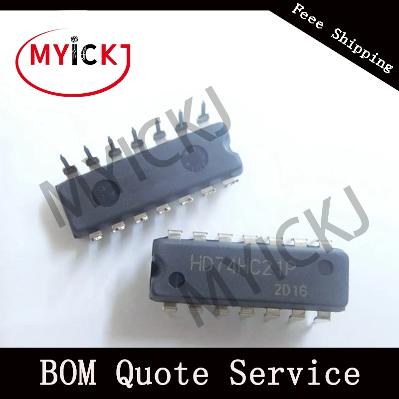 10 шт. HD74HC21P Dual Core 4-вход и ворота микросхема DIP14