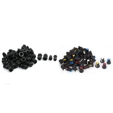 Промо-акция! 50 шт. PG7 PG9 PG11 PG13.5 PG16 черные пластиковые Водонепроницаемые кабельные сальники и 60 шт. рифленый рукав 6 мм отверстие потенциометра