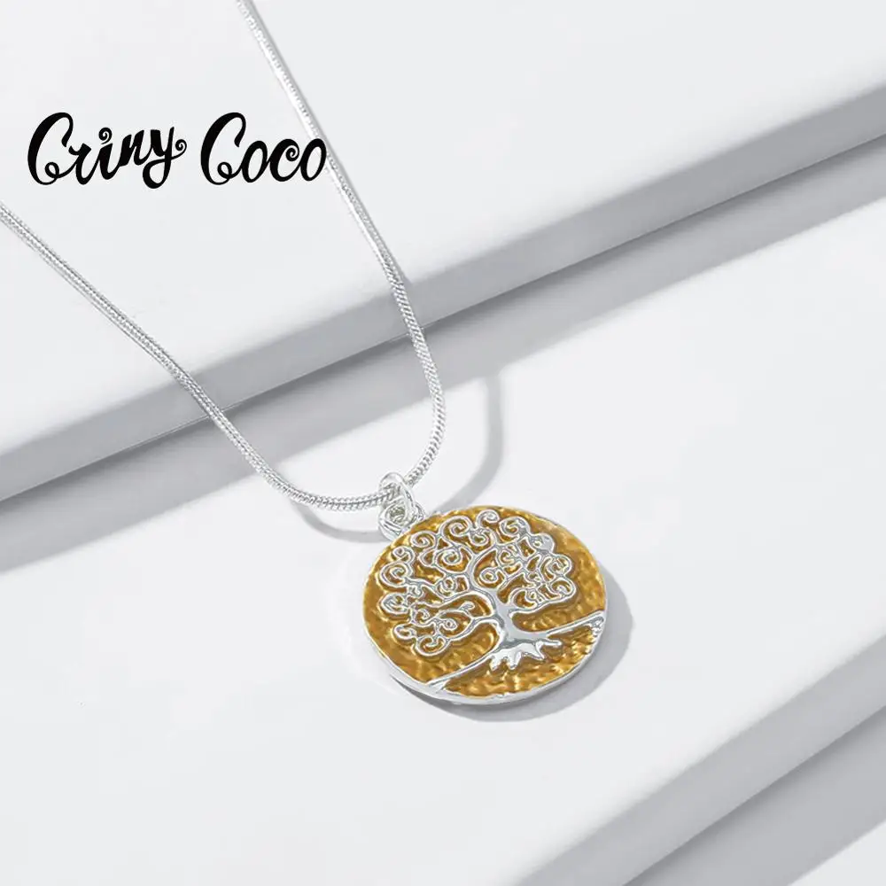 Женское Ожерелье Из Дерева Жизни Cring Coco маленькое колье золотого цвета с