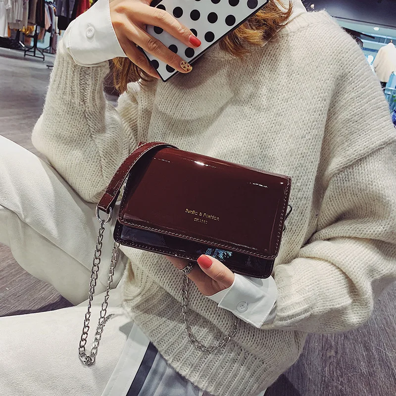 

INS Ultra-Fire Bag Small Bag Women's 2020 New Style Fashion Korean-style Versatile Crossbody/shoulder Bag CHIC Chain Square Slin