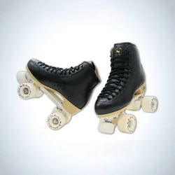 Leather Double Row Roller Skates Beginner Colorful Roller Skates Shoes for Adults Pattini A Rotelle Sports Accessories