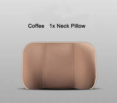 5 цветов, Автомобильная подушка для поддержки сиденья s, подушка для спины и подголовника, подушка для шеи с эффектом памяти, поясничная Подушка для спины, подушка для боли в спине водителя - Название цвета: Coffee Pillow