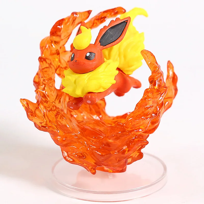 6 шт./компл. милые фигурки Eevee Jolteon Flareon сцена мастерства статуи фигурки игрушки подарки для детей Коллекция Модель украшения