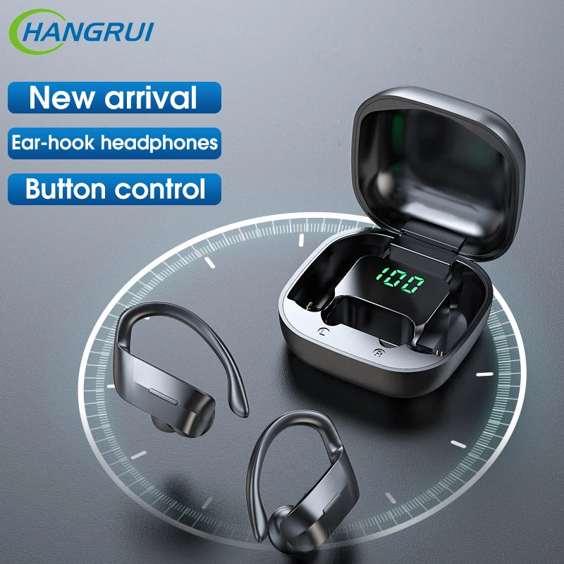 Заушное крепление наушников bluetooth наушники 5 0 беспроводные TWS 9D игровая