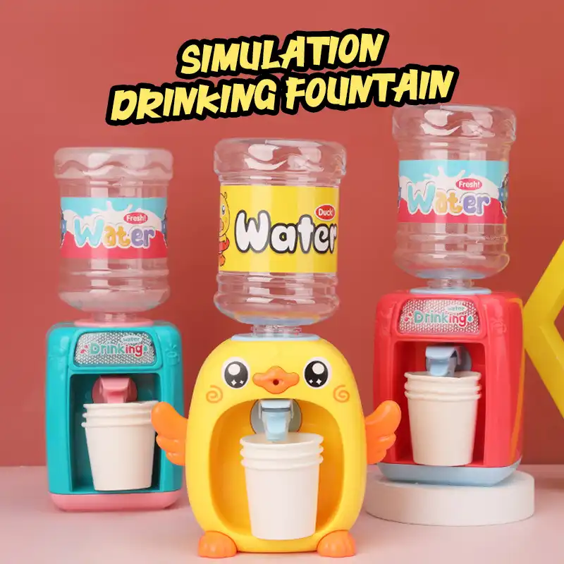 Cartoon Funny Big Yellow Duck Drink Machine Simulation Mini Water Dispenser Play House Toy Educational Toy Kid Gift Furniture Toys Aliexpress