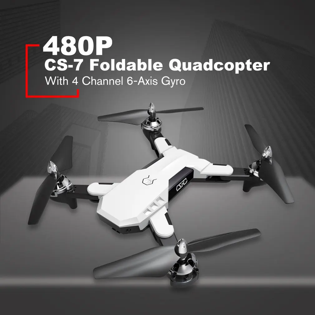 CS-7 gps складной Квадрокоптер с 4 канала 6-Axis Gyro Бла(беспилотный летательный аппарат 480P Камера Скорость Регулируемый «Безголовый» режим воспринимающий силу тяжести; дроны - Цвет: 480P