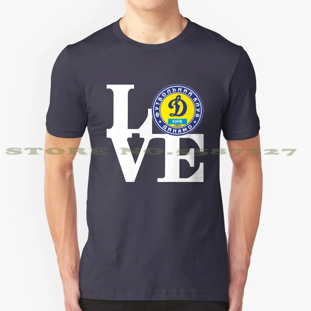 Love Dinamo Kiev-4 T-Shirt Alla Moda Dal Design Accattivante Tee Ucraina Calcio Club Dinamo Kyiv 1927 Stadium Premier Lobanovsky