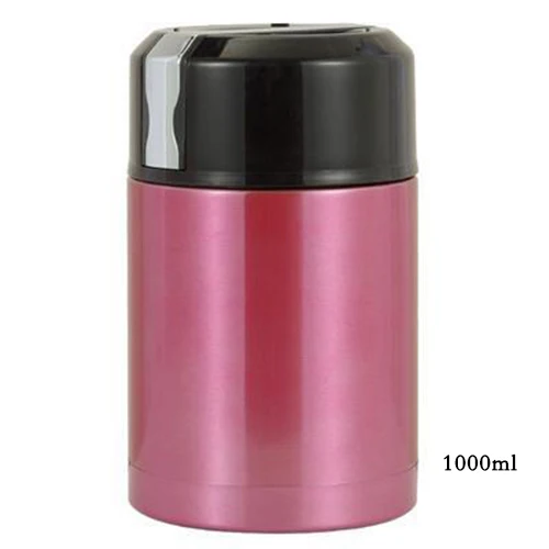 1000 ml Red Большая емкость 800 мл/1000 мл Термос Ланч-бокс портативный контейнер из нержавеющей стали для еды супа термосы Термокружка - Цвет: 1000 ml Red