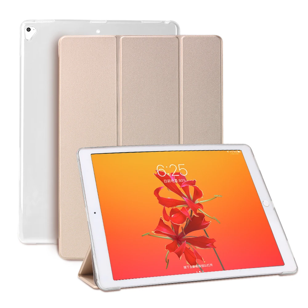 Capa para Ipad Pro com 12.9 Polegadas Capa Inteligente Ultrafina Couro Sintético Silicone Tpu Capa Traseira Macia para Ipad Pro 12 2023 2023 2023