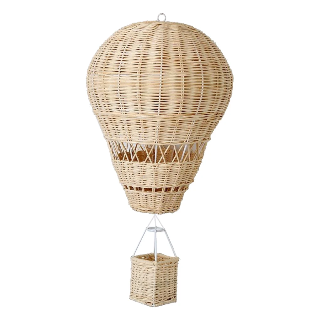 Nature Rattan Hot Air Balloon Party Decor Kid's Birthday Party Home Supplies New Year Decoration Ornaments