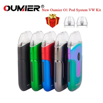 

New Original Oumier O1 Pod System VW Kit 650mAh Battery wi/ 2ml Refillable Pod & 1.4ohm Ceramic Coil Vape AIO Kit vs Drag Nano