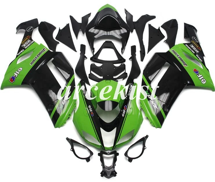 4 подарки ABS полный обтекатель комплект подходит для kawasaki Ninja ZX6R 636 2007 2008 07 08 6R ZX-6R Кузов Набор зеленый белый холодный