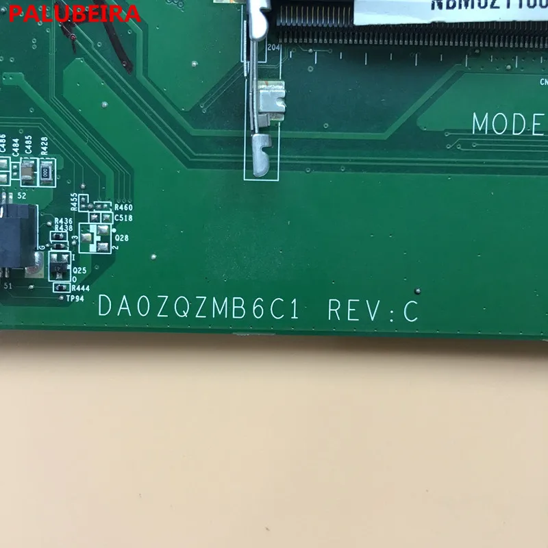 PALUBEIRA для ACER E1-421, материнская плата для ноутбука DA0ZQZMB6C1, материнская плата с процессором, протестированная на, полностью работает