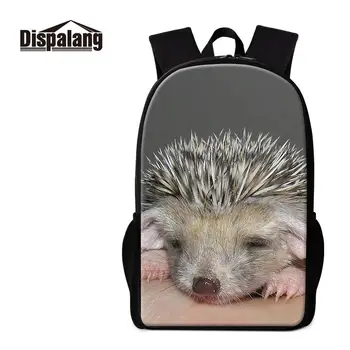 

Dispalang Children School Bag Hedgehog Print Travel Backpack For Boys Teenagers Animal Book Bag Kids Rucksack Girls Schoolbag