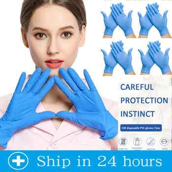 

New 100PCS/box Food Latex Safe Gloves Disposable Gloves For Restaurant Kitchen Eco-friendly Food Gloves Fruit Vegetable Gloves