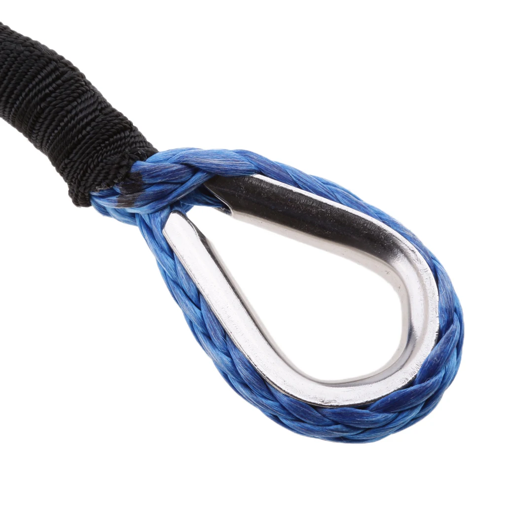 6.35cm(1/4') x15.25m(50') Synthetic Winch Line Cable Rope 5000LB with Sheath