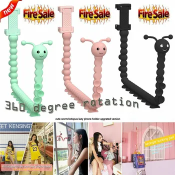 

Cute Flexible 360 Clip Mobile Cell Phone Holder Lazy Bed Desktop Bracket Mount Stand 3 Colors