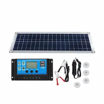 

50W 12V Solar Panel Power Bank USB Charge Controller Regulator Voltage