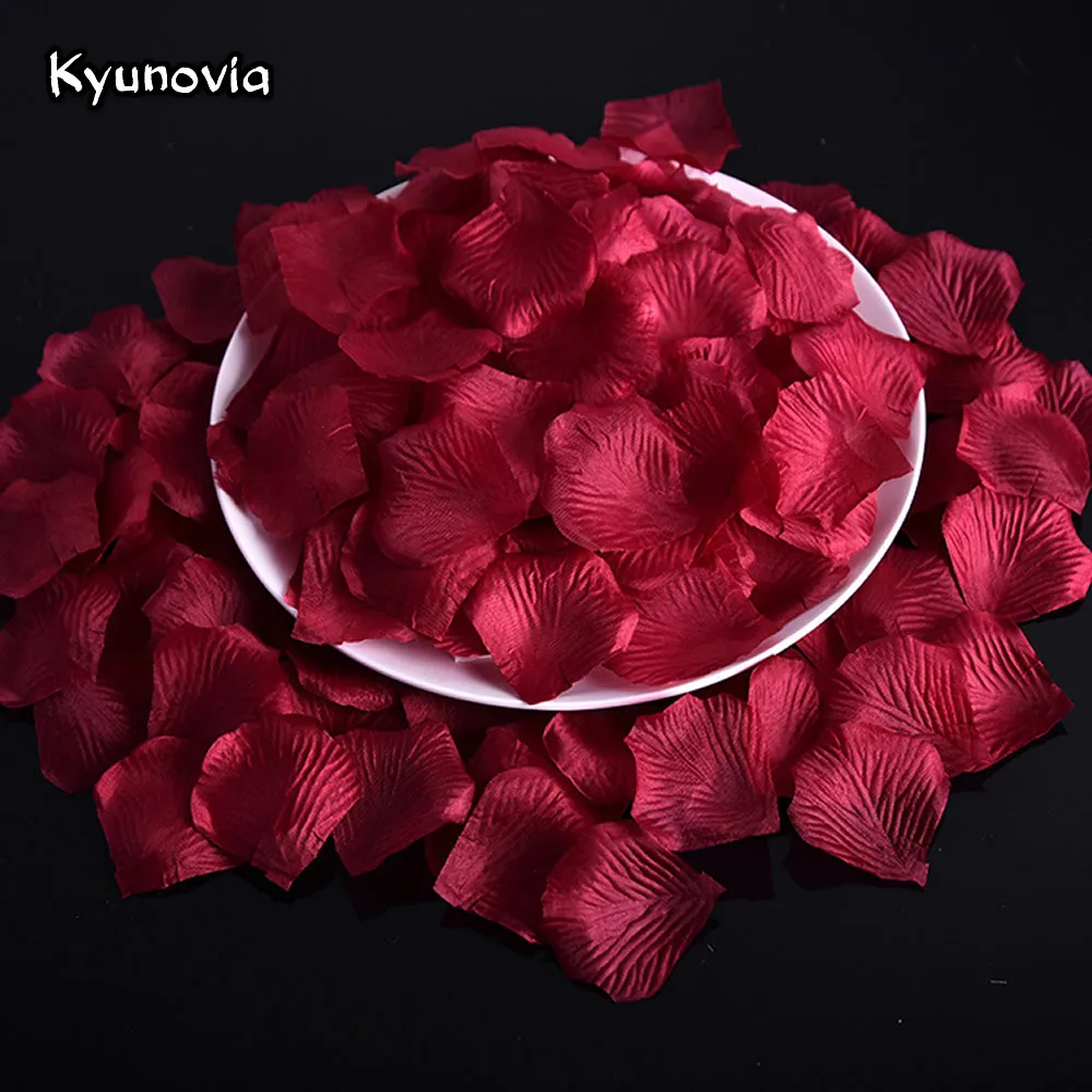 Розовые розы Kyunovia лепестки для свадьбы коридора бегунок цветок украшение