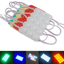 100 шт. 1,2 Вт DC12V SMD 2835 RGB холодный белый красный синий зеленый желтый светодиодный светильник водонепроницаемый IP65 55 мм X 16 мм