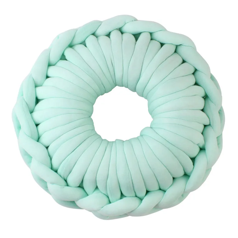 E Macarons Donut Baby ручная работа nody Knot новорожденный кровать бампер длинная узелковая оплетка подушка для детской кроватки бампер узел детская кроватка декор комнаты - Цвет: E