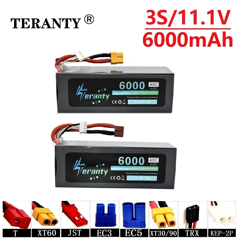 11,1 v 6000maH 40C аккумуляторная батарея для RC автомобилей Лодка дронов Quodcopter запасные части 3s 6000mah 11,1 v LIPO батарея T/XT60/JST