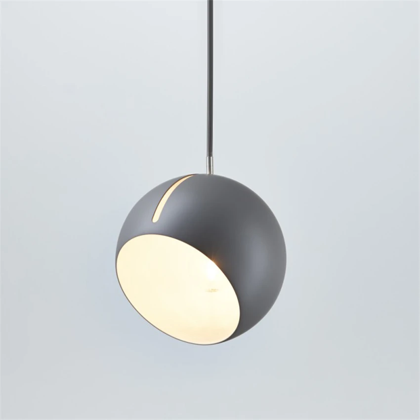 Nordic Art Hemisphere Pendant Lights Post-modern Louis LED Living Room Restaurant Pendant Lamp Bedside Bedroom Decor Hanglamp - Цвет корпуса: Gray